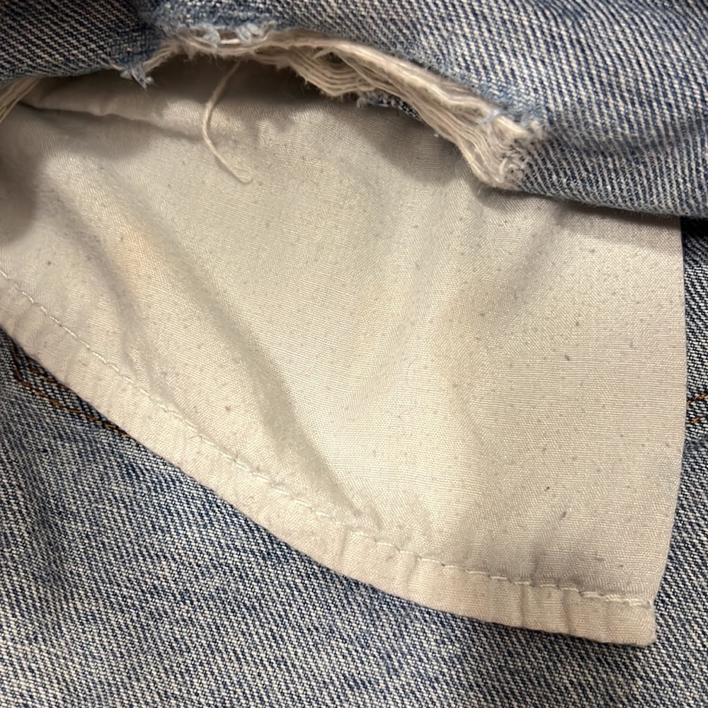 Denim Colab Saltwater Song Distressed Mid Rise Jean Shorts Size 26 - Picture 11 of 11